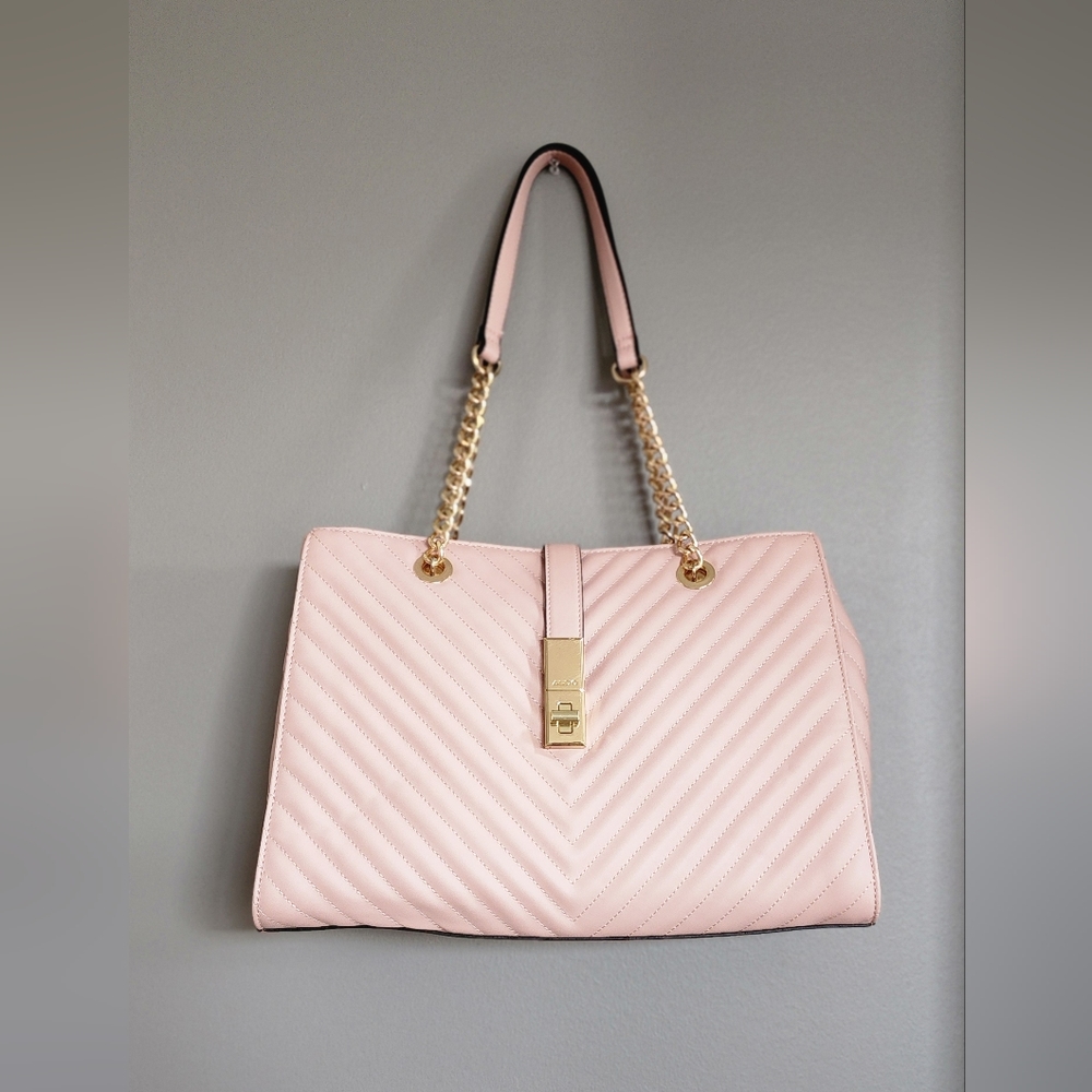NWT ALDO Pastel Pink quilted shoulder bag